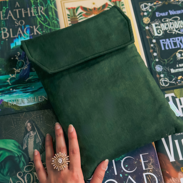 Forest Green padded book sleeve