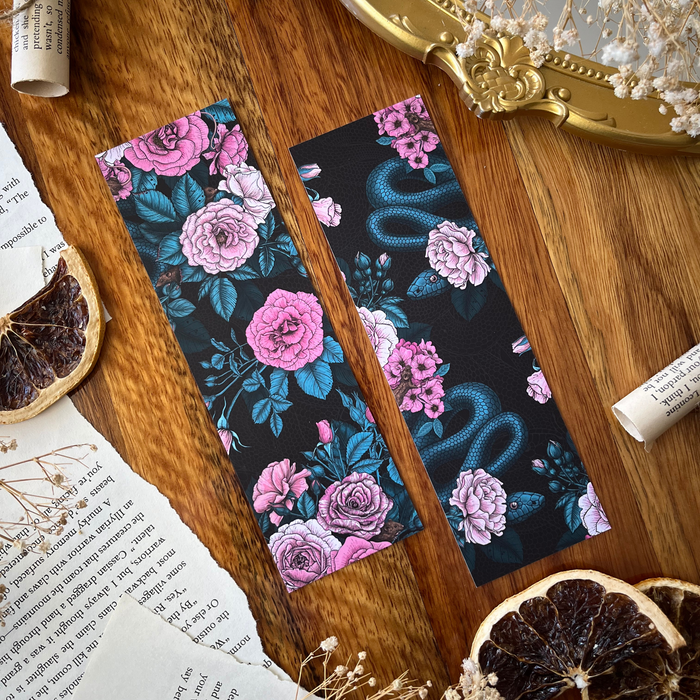 Hidden Roses double-sided bookmark