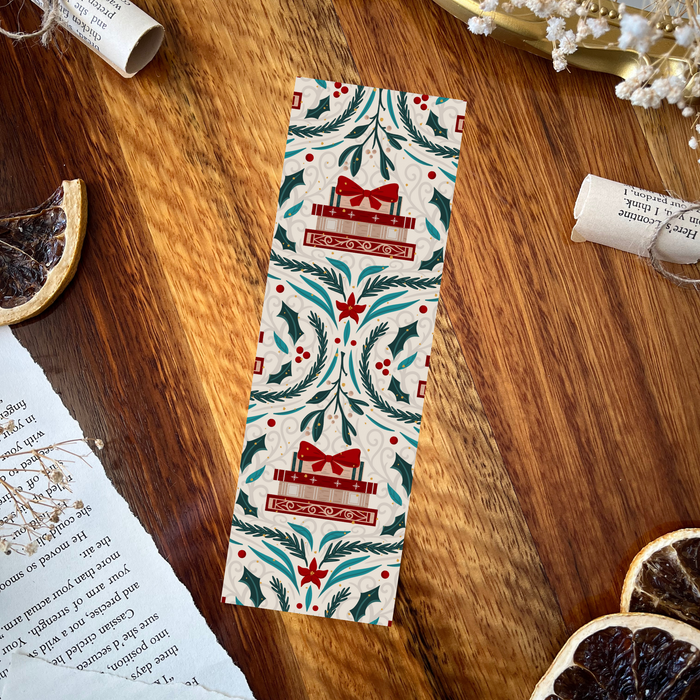 Christmas Holidays double-sided bookmark