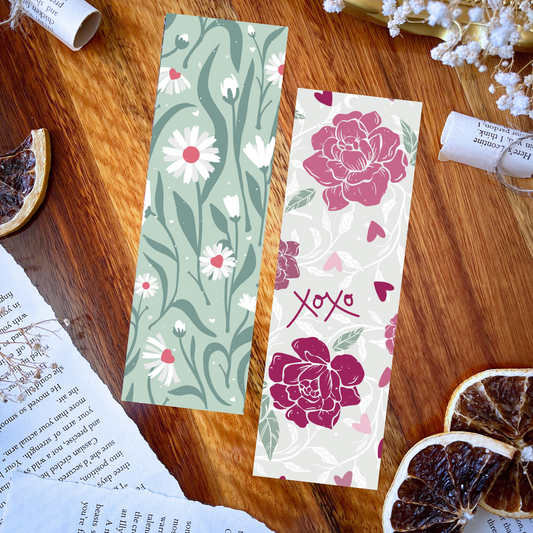 Light Romance-Daisies in Spring double-sided bookmark