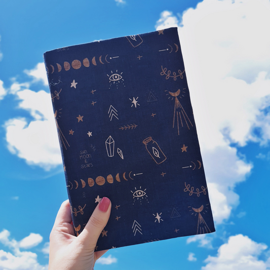 Lunar Sky fabric book cover