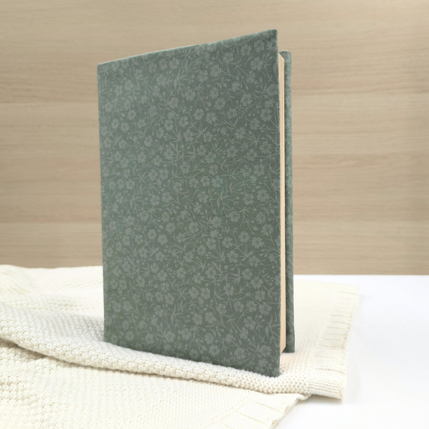 Meadow in Mist Green fabric dust jacket