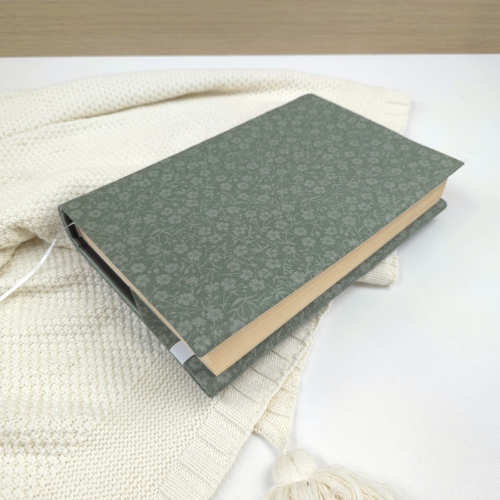 Meadow in Mist Green fabric dust jacket