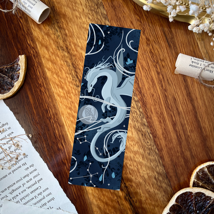 Moonplume Dragon-Aurora double-sided bookmark (When The Moon Hatched)