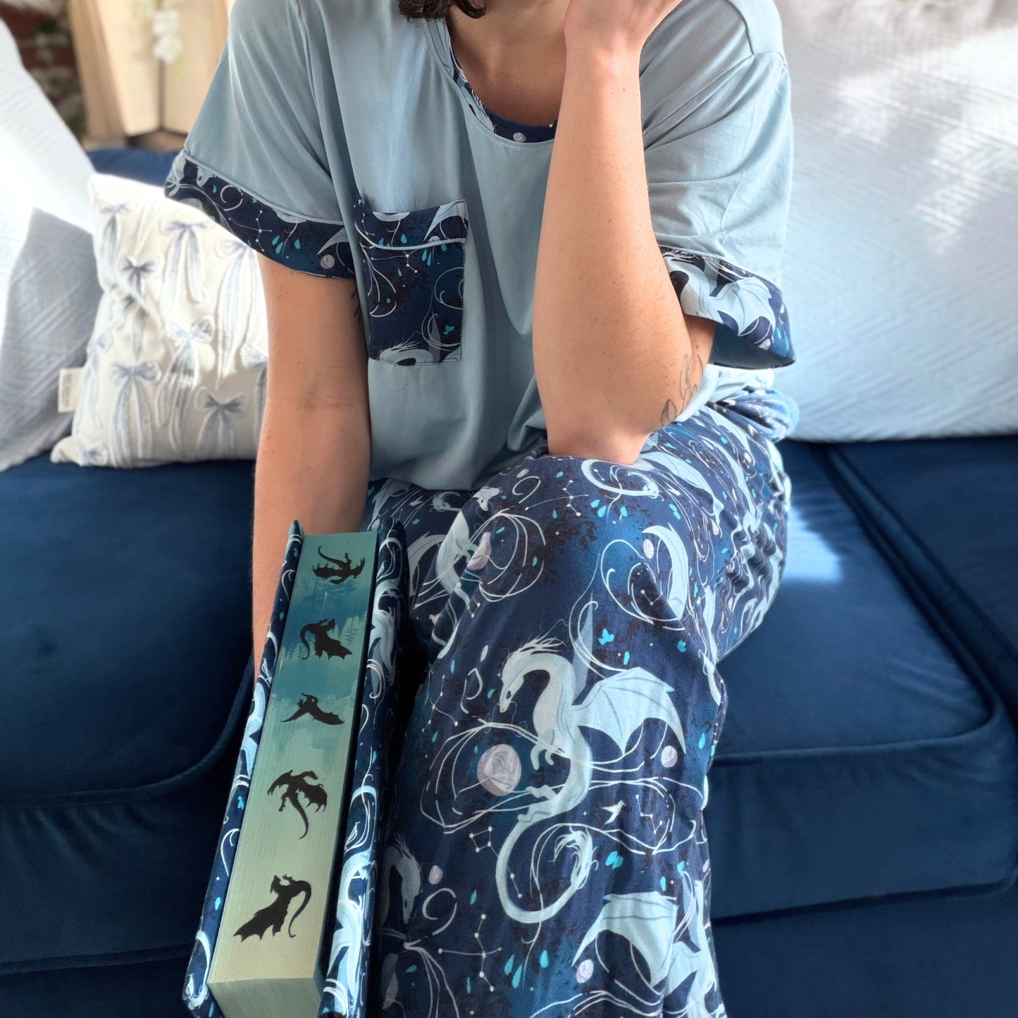 Moonplume Dragon PJ tee (When The Moon Hatched - Sarah A. Parker)