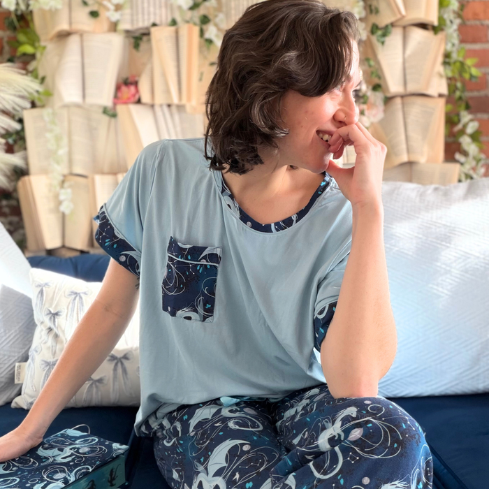 Moonplume Dragon PJ tee (When The Moon Hatched - Sarah A. Parker)