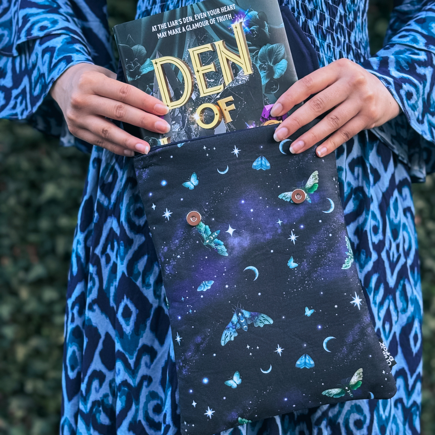 Night Sky padded book sleeve