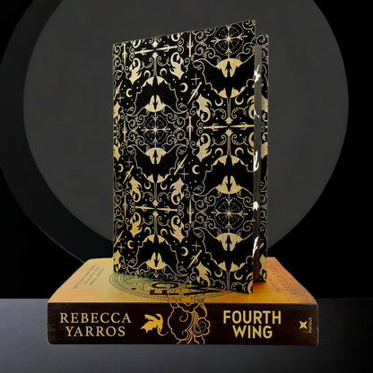 Fourth Wing Rebecca Yarros fabric dust jacket book cover