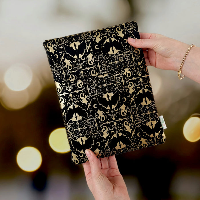 Fourth Wing Rebecca Yarros Gold Dragon Padded Book Sleeve