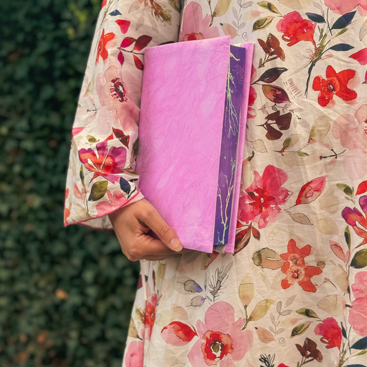 Pink Lemonade fabric dust jacket