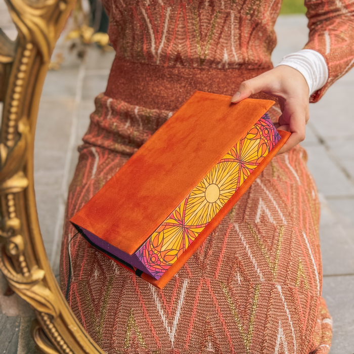 Pumpkin Spice fabric dust jacket