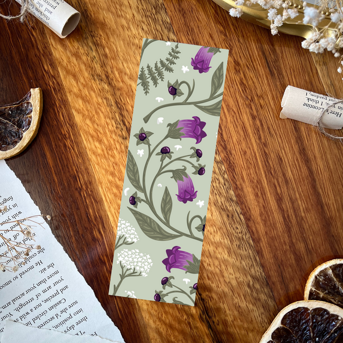 Wildflowers double-sided bookmark