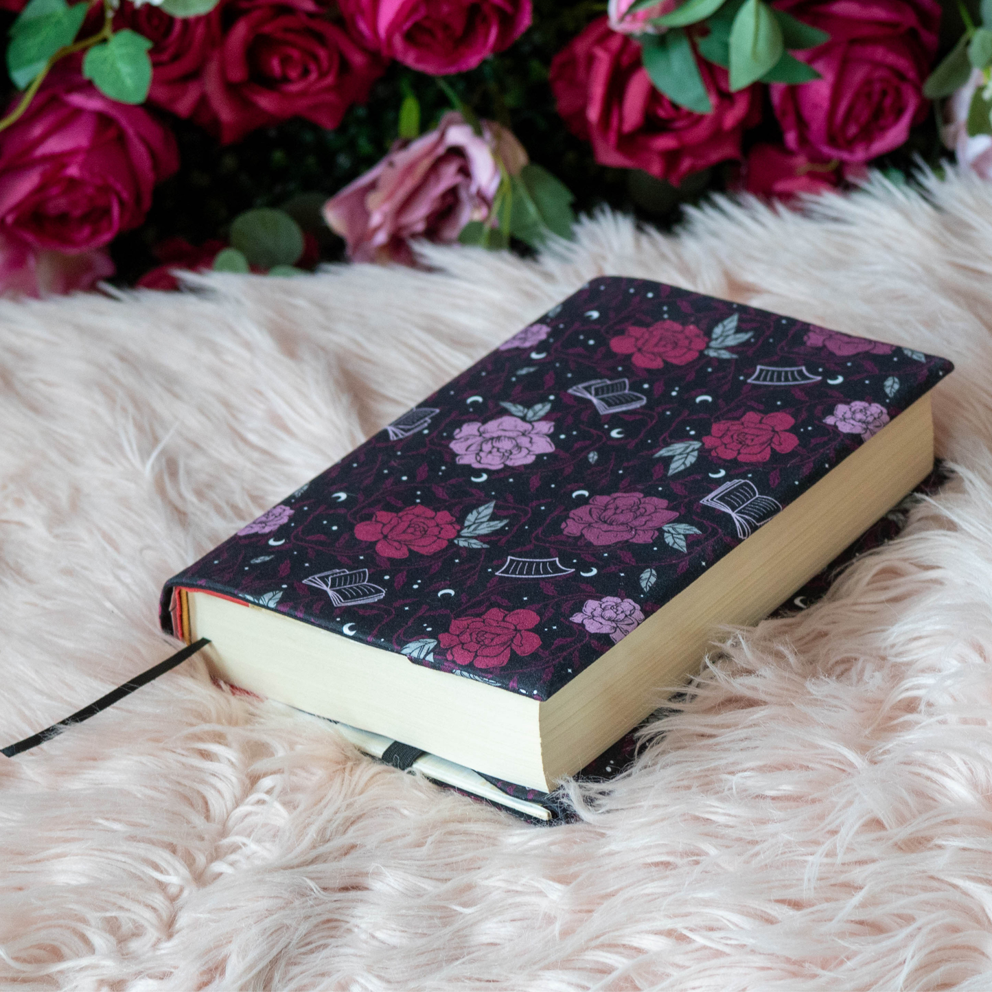 Romantasy fabric dust jacket