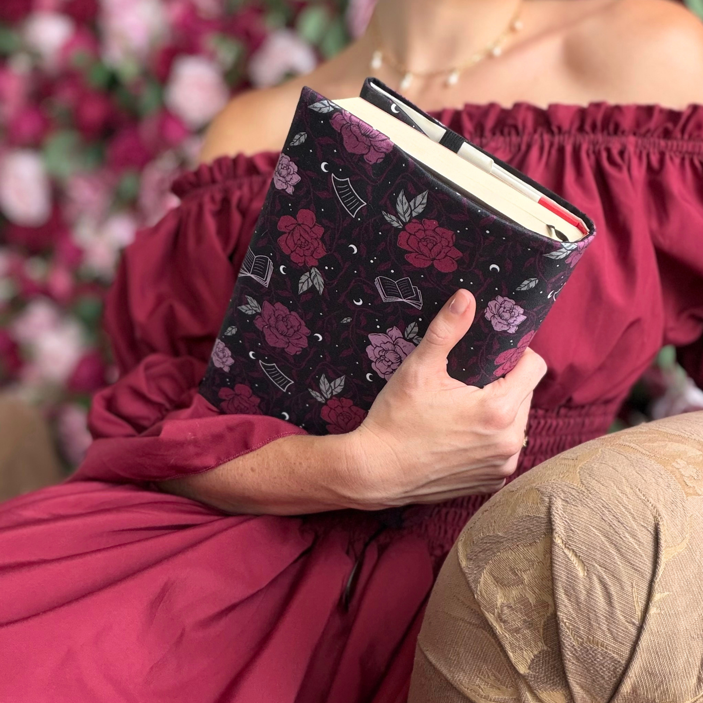 Romantasy fabric dust jacket