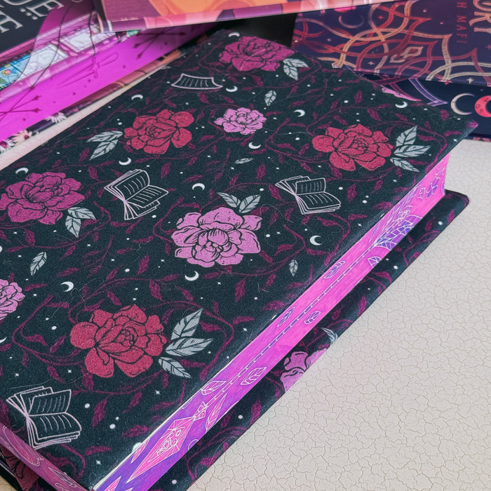 Romantasy fabric dust jacket