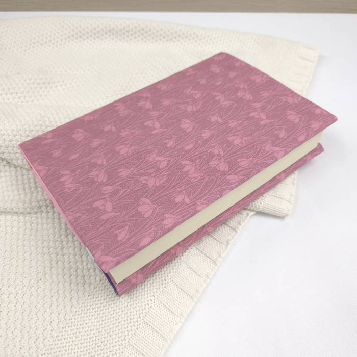 Snowdrops in Dusty Rose fabric dust jacket