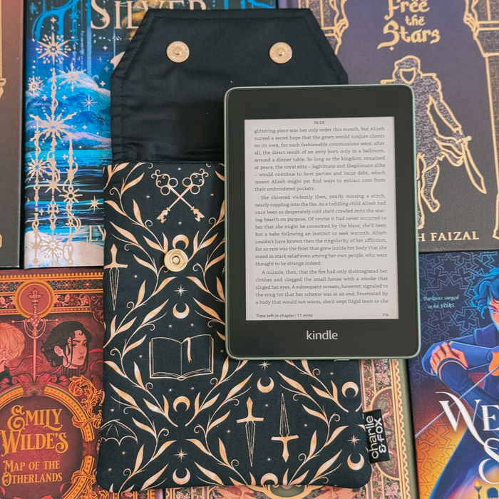 Stories and Stars padded e-reader sleeve