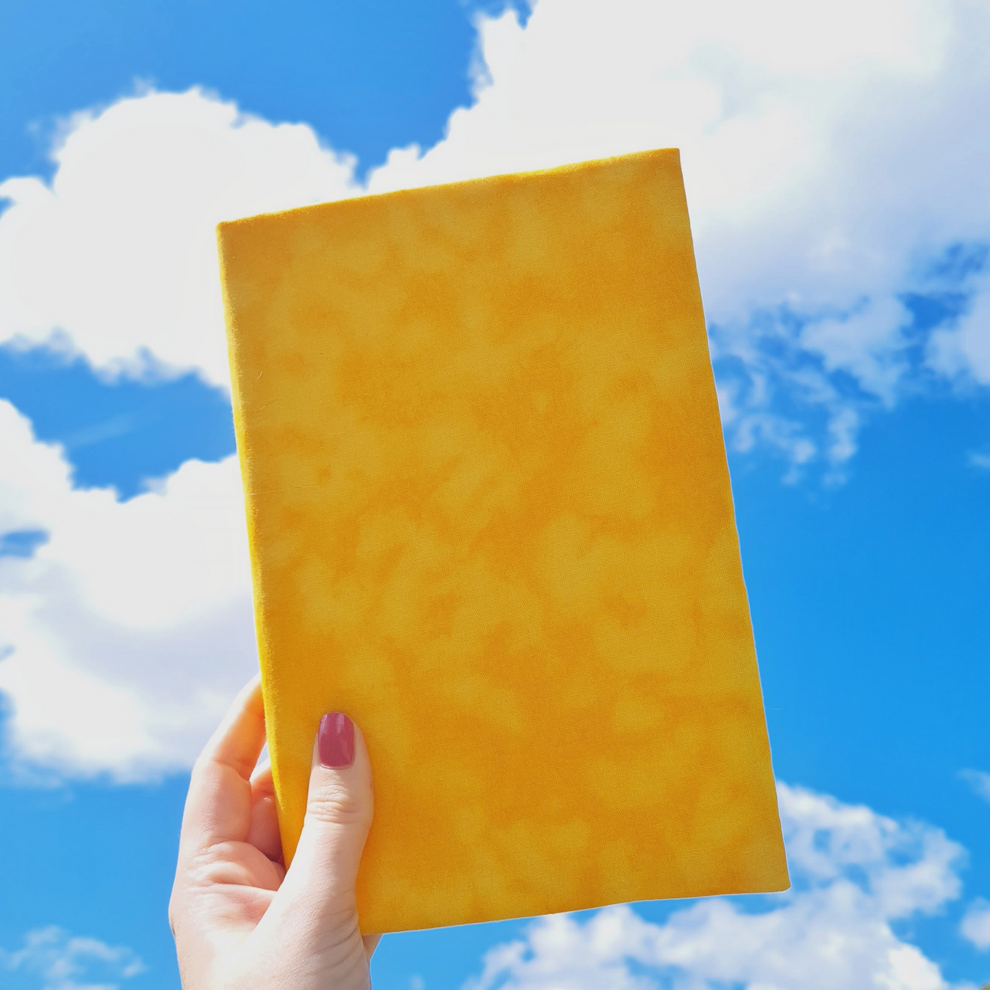 Sunshine Yellow fabric book cover