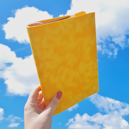 Sunshine Yellow fabric book cover