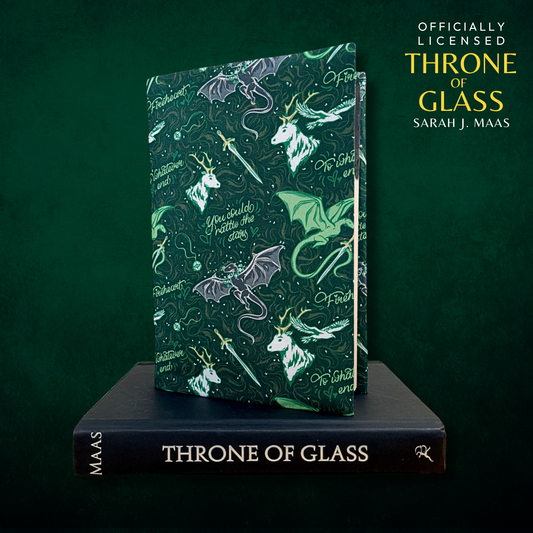 Throne of Glass fabric dust jacket