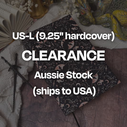 CLEARANCE - US-L (9.25" hardcover) fabric dust jackets