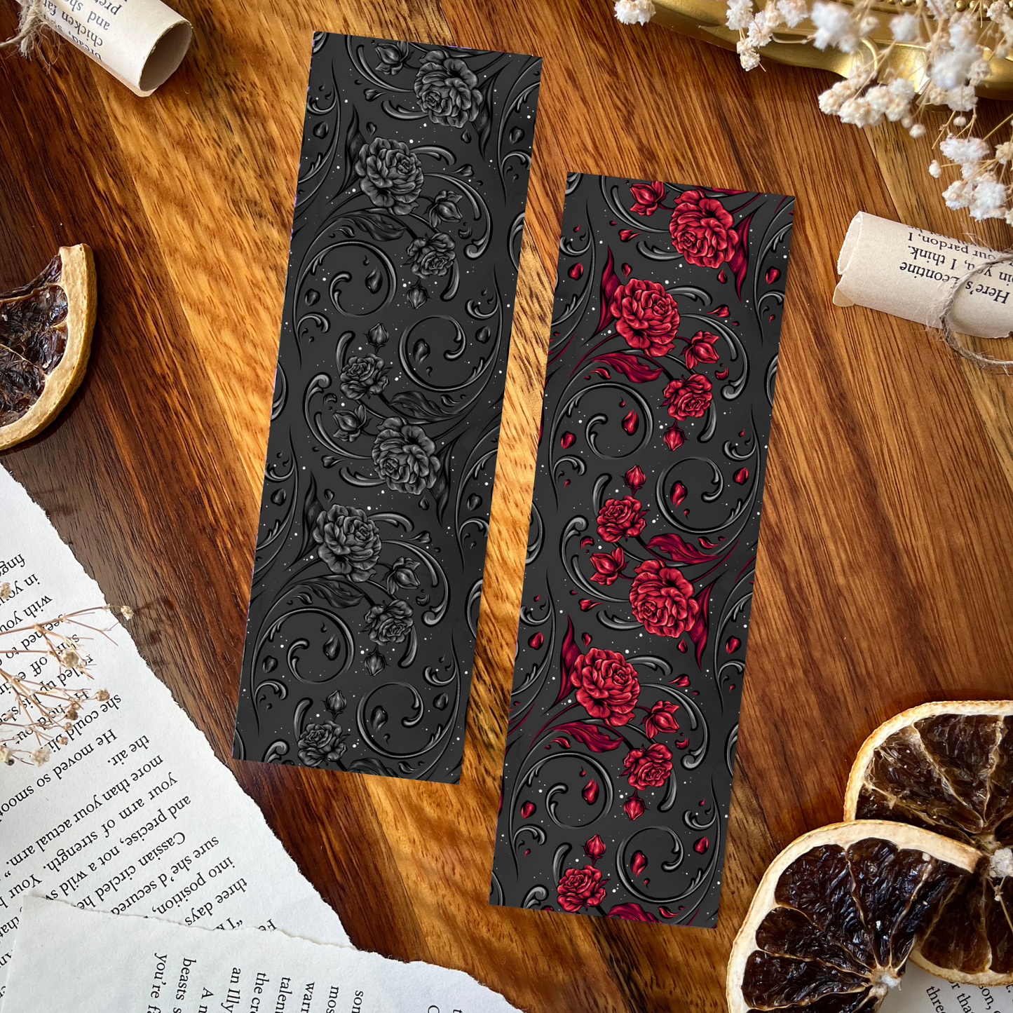 Underworld Floral double-sided bookmark (Scarlett St. Clair)