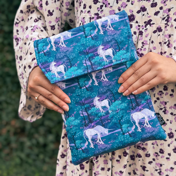 Unicorn Forest padded book sleeve