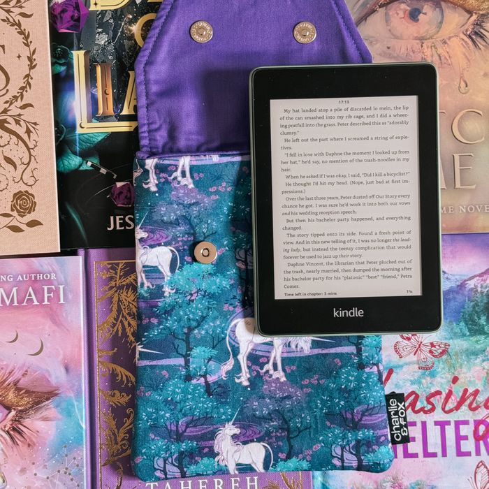 Unicorn Forest padded e-reader sleeve
