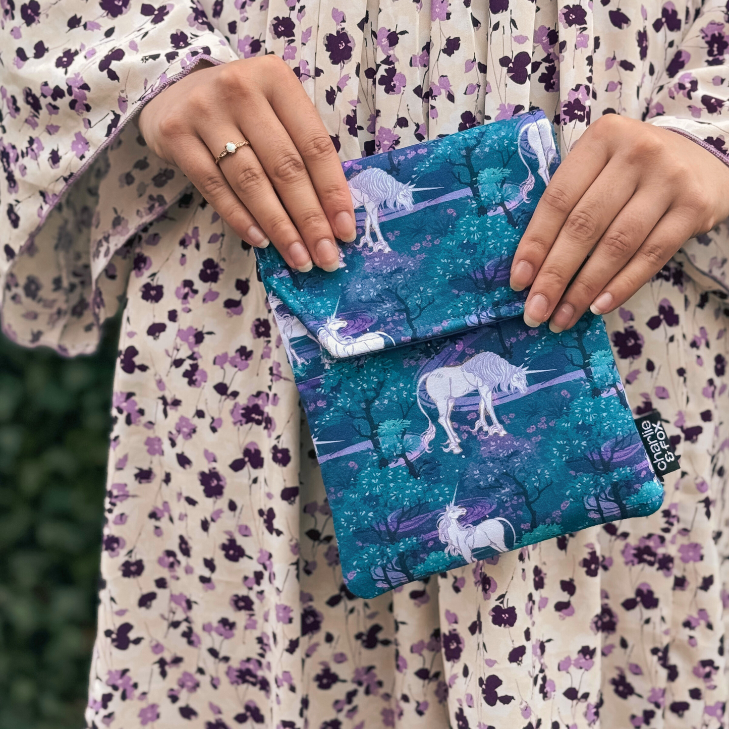 Unicorn Forest padded e-reader sleeve