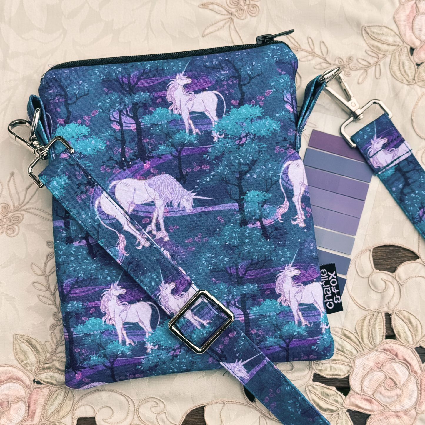 Unicorn Forest crossbody sleeve