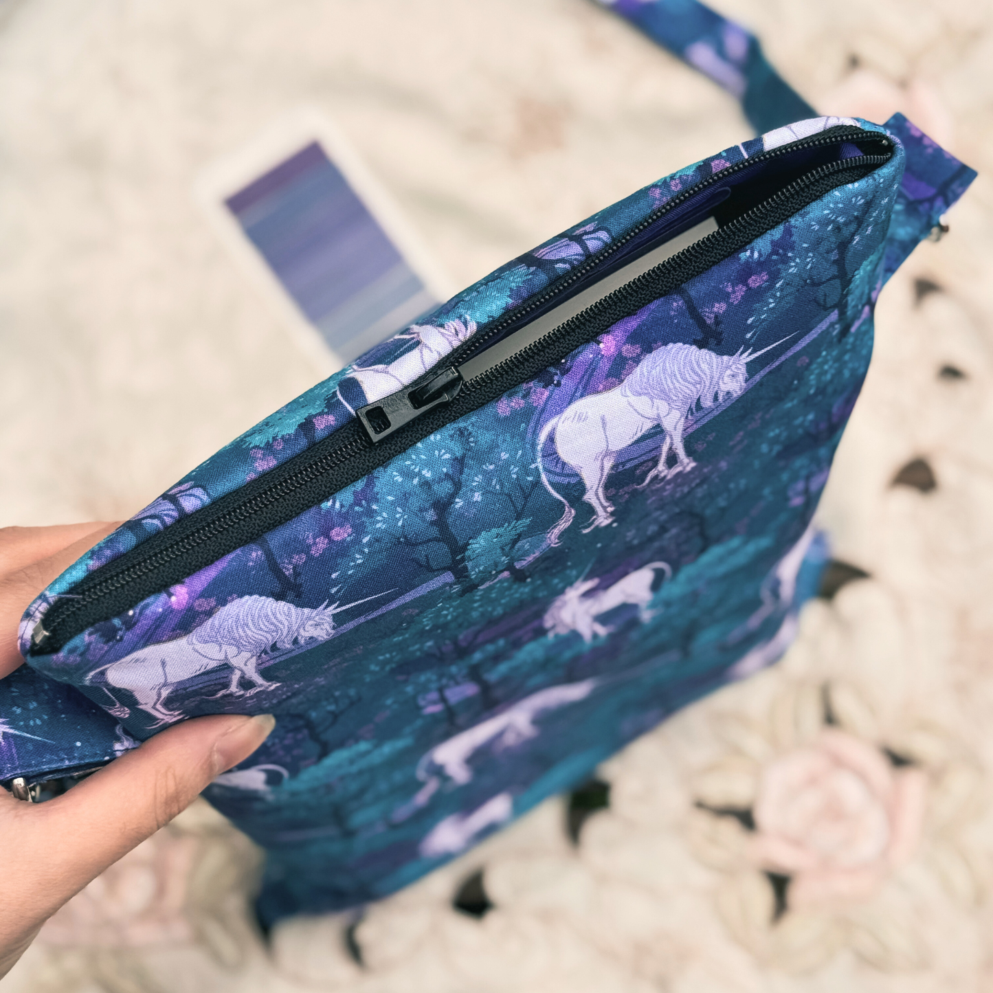 Unicorn Forest crossbody sleeve