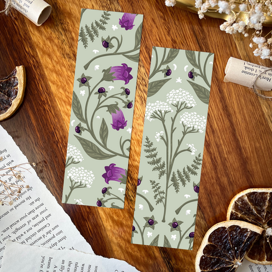 Wildflowers double-sided bookmark