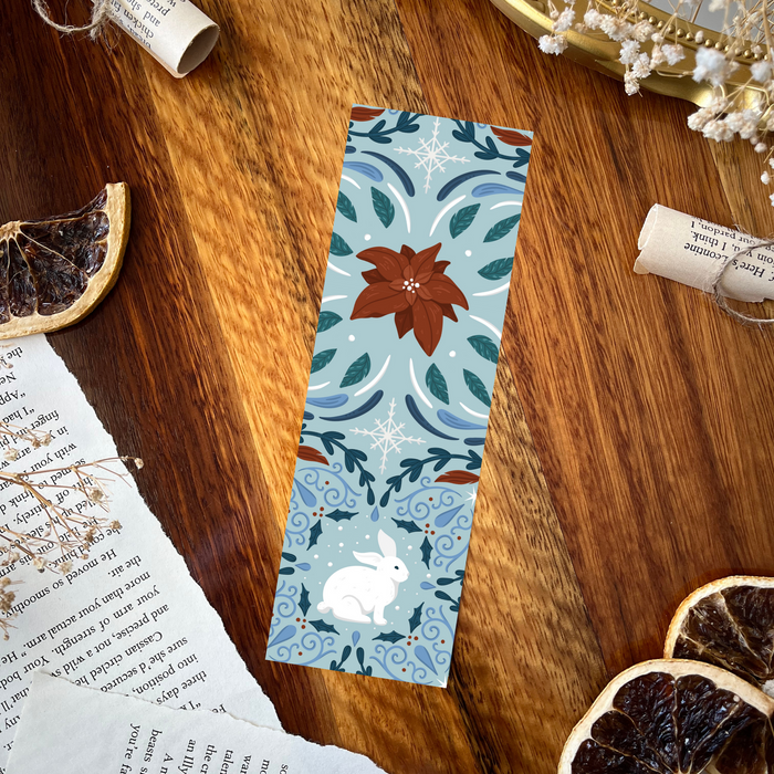 Winter Fox double-sided bookmark