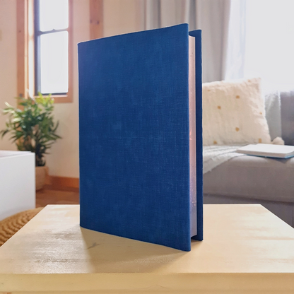 Cobalt Blue fabric book cover