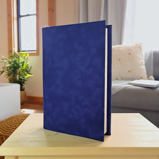 Ocean Blue fabric book cover