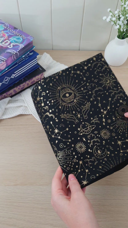 Celestial Dreamscape fabric book cover